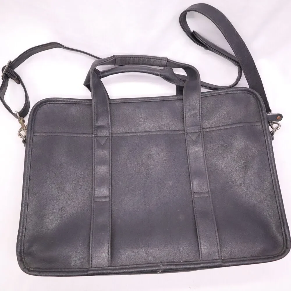 Laptop Bag Case with Handles Removable Shoulder Strap Black Leeds